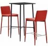 Hommoo Ensemble De Bar 3 Pcs Similicuir Rouge HDV22094 2 Hommoo Ensemble De Bar 3 Pcs Similicuir Rouge HDV22094 -Table haute et bar Soldes 25087594 1