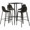 Hommoo Ensemble De Bar 5 Pcs Tissu Gris Fonce HDV22109 -Table haute et bar Soldes 25087623 1