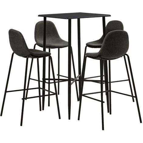Hommoo Ensemble De Bar 5 Pcs Tissu Gris Fonce HDV22109 3 Hommoo Ensemble De Bar 5 Pcs Tissu Gris Fonce HDV22109