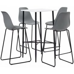 Hommoo Ensemble De Bar 5 Pcs Plastique Gris HDV22128