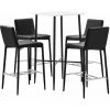 Hommoo Ensemble De Bar 5 Pcs Similicuir Noir HDV22138 1 Hommoo Ensemble De Bar 5 Pcs Similicuir Noir HDV22138 -Table haute et bar Soldes 25087694 1