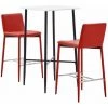 Hommoo Ensemble De Bar 3 Pcs Similicuir Rouge HDV22145 2 Hommoo Ensemble De Bar 3 Pcs Similicuir Rouge HDV22145 -Table haute et bar Soldes 25087713 1