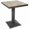 OOBEST Table 60x60 Carrée Avec Pied Central Pour Bar Bistrots | Marron Verni En Noir 1 OOBEST Table 60x60 Carrée Avec Pied Central Pour Bar Bistrots | Marron Verni En Noir -Table haute et bar Soldes 25087819 1