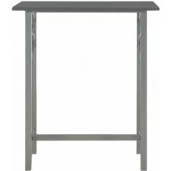 Hommoo Ensemble De Bar 3 Pcs Bois Et Acier Anthracite HDV24935 -Table haute et bar Soldes 25137475 3