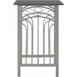 Hommoo Ensemble De Bar 3 Pcs Bois Et Acier Anthracite HDV24935 -Table haute et bar Soldes 25137475 4