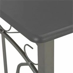Hommoo Ensemble De Bar 3 Pcs Bois Et Acier Anthracite HDV24935 -Table haute et bar Soldes 25137475 5