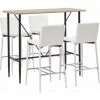 Hommoo Ensemble De Bar 5 Pcs Similicuir Blanc HDV33094 1 Hommoo Ensemble De Bar 5 Pcs Similicuir Blanc HDV33094 -Table haute et bar Soldes 25242771 1