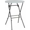 Hommoo Table De Bar Pliante Blanc 80 X 110 Cm PEHD HDV28752