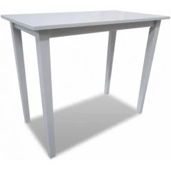 Hommoo Table De Bar En Bois Blanc HDV08928