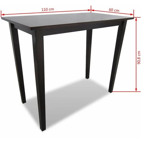 Hommoo Table De Bar En Bois Marron HDV08930 6 Hommoo Table De Bar En Bois Marron HDV08930 – Image 4