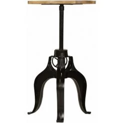 Hommoo Table De Bar Bois De Manguier Massif 60 X (76-110) Cm HDV11265 8 Hommoo Table De Bar Bois De Manguier Massif 60 X (76-110) Cm HDV11265 -Table haute et bar Soldes 25321937 2