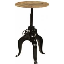 Hommoo Table De Bar Bois De Manguier Massif 60 X (76-110) Cm HDV11265 10 Hommoo Table De Bar Bois De Manguier Massif 60 X (76-110) Cm HDV11265 -Table haute et bar Soldes 25321937 4