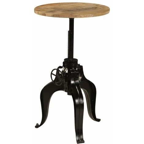 Hommoo Table De Bar Bois De Manguier Massif 60 X (76-110) Cm HDV11265 6 Hommoo Table De Bar Bois De Manguier Massif 60 X (76-110) Cm HDV11265 – Image 4