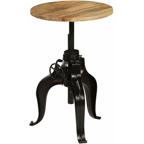 Hommoo Table De Bar Bois De Manguier Massif 60 X (76-110) Cm HDV11265 7 Hommoo Table De Bar Bois De Manguier Massif 60 X (76-110) Cm HDV11265 – Image 5