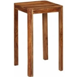 Hommoo Table De Bar Bois De Sesham Massif 60 X 60 X 107 Cm HDV12192