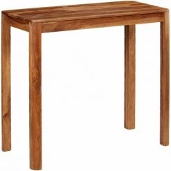 Hommoo Table De Bar Bois De Sesham Massif 115 X 55 X 107 Cm HDV12193