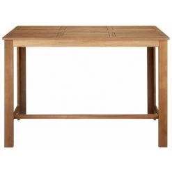 Hommoo Table De Bar Bois D'acacia Solide 150 X 70 X 105 Cm HDV12590 7 Hommoo Table De Bar Bois D'acacia Solide 150 X 70 X 105 Cm HDV12590 -Table haute et bar Soldes 25322381 2