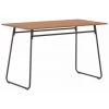 Hommoo Table A Diner Marron 120x60x73 Cm Contreplaque Solide Et Acier HDV22236 -Table haute et bar Soldes 25323160 1