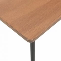 Hommoo Table A Diner Marron 120x60x73 Cm Contreplaque Solide Et Acier HDV22236 11 Hommoo Table A Diner Marron 120x60x73 Cm Contreplaque Solide Et Acier HDV22236 -Table haute et bar Soldes 25323160 5