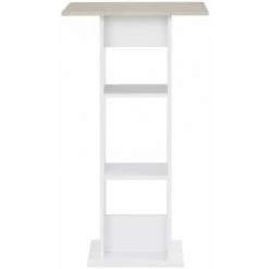 Hommoo Table De Bar Blanc 60x60x110 Cm HDV22359 -Table haute et bar Soldes 25323215 3
