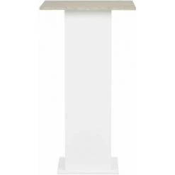 Hommoo Table De Bar Blanc 60x60x110 Cm HDV22359 -Table haute et bar Soldes 25323215 4