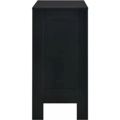 Hommoo Table De Bar Avec Etagere Noir 110x50x103 Cm HDV22363 -Table haute et bar Soldes 25323274 5
