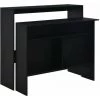 Hommoo Table De Bar Avec 2 Dessus De Table Noir 130 X 40 X 120 Cm HDV22369 -Table haute et bar Soldes 25323351 1