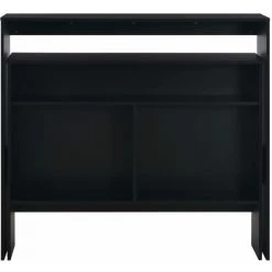 Hommoo Table De Bar Avec 2 Dessus De Table Noir 130 X 40 X 120 Cm HDV22369 -Table haute et bar Soldes 25323351 5