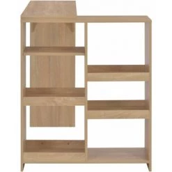 Hommoo Table De Bar Avec Tablette Amovible Chene 138 X 40 X 120 Cm HDV22375 -Table haute et bar Soldes 25323443 5