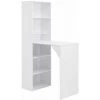 Hommoo Table De Bar Avec Armoire Blanc 115 X 59 X 200 Cm HDV22378 -Table haute et bar Soldes 25323473 1