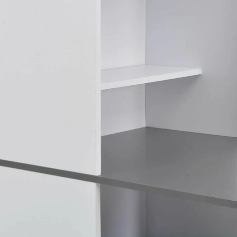 Hommoo Table De Bar Avec Armoire Blanc 115 X 59 X 200 Cm HDV22382 5 Hommoo Table De Bar Avec Armoire Blanc 115 X 59 X 200 Cm HDV22382 – Image 3