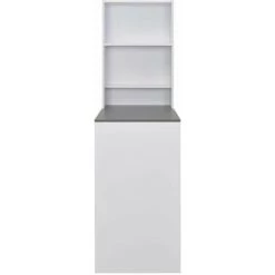 Hommoo Table De Bar Avec Armoire Blanc 115 X 59 X 200 Cm HDV22382 11 Hommoo Table De Bar Avec Armoire Blanc 115 X 59 X 200 Cm HDV22382 -Table haute et bar Soldes 25323508 5