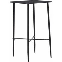 Hommoo Table De Bar Noir 60x60x111 Cm MDF HDV23146