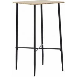 Hommoo Table De Bar Chene 60 X 60 X 111 Cm MDF HDV23148