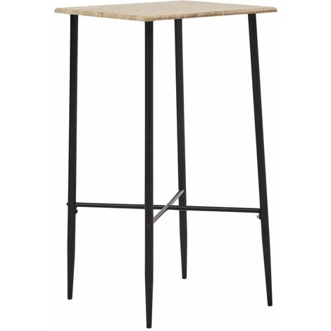 Hommoo Table De Bar Chene 60 X 60 X 111 Cm MDF HDV23148 3 Hommoo Table De Bar Chene 60 X 60 X 111 Cm MDF HDV23148