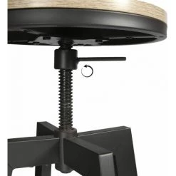 ALTOBUY STARK - Ensemble Table Mange-Debout Et 2 Tabourets Réglables - Marron Clair 9 ALTOBUY STARK - Ensemble Table Mange-Debout Et 2 Tabourets Réglables - Marron Clair -Table haute et bar Soldes 25541560 3