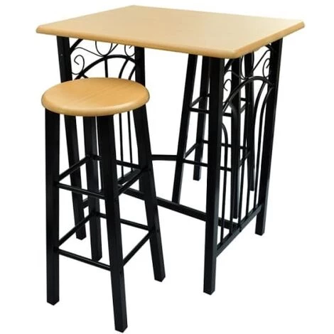 TRUE DEAL Lot D'une Table Haute De Bar Avec 2 Tabourets ''phoenix'' 4 TRUE DEAL Lot D'une Table Haute De Bar Avec 2 Tabourets ''phoenix'' – Image 2