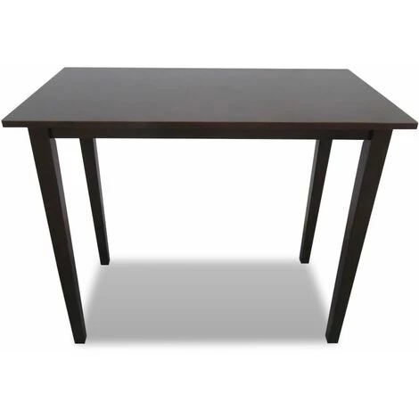 TRUE DEAL Table De Bar En Bois Marron 4 TRUE DEAL Table De Bar En Bois Marron – Image 2