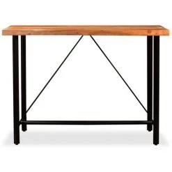 TRUE DEAL Table De Bar Bois Massif D'Acacia 150x70x107 Cm -Table haute et bar Soldes 26221622 2