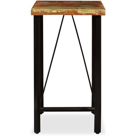 TRUE DEAL Table De Bar Bois De Récupération Massif 60 X 60 X 107 Cm 4 TRUE DEAL Table De Bar Bois De Récupération Massif 60 X 60 X 107 Cm – Image 2