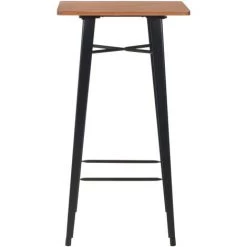 TRUE DEAL Mobilier De Bar 3 Pcs Acier Noir -Table haute et bar Soldes 26266310 3