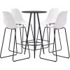 TRUE DEAL Ensemble De Bar 5 Pcs Plastique Blanc -Table haute et bar Soldes 26269075 1