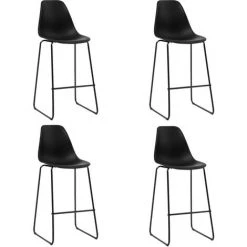 TRUE DEAL Ensemble De Bar 5 Pcs Plastique Noir -Table haute et bar Soldes 26269077 5