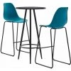 TRUE DEAL Ensemble De Bar 3 Pcs Plastique Turquoise -Table haute et bar Soldes 26269081 1