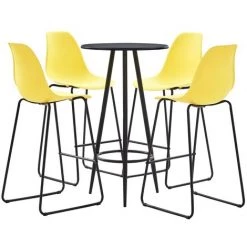 TRUE DEAL Ensemble De Bar 5 Pcs Plastique Jaune
