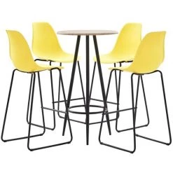 TRUE DEAL Ensemble De Bar 5 Pcs Plastique Jaune