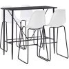 TRUE DEAL Ensemble De Bar 5 Pcs Plastique Blanc -Table haute et bar Soldes 26269175 1