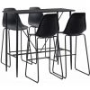 TRUE DEAL Ensemble De Bar 5 Pcs Plastique Noir 2 TRUE DEAL Ensemble De Bar 5 Pcs Plastique Noir -Table haute et bar Soldes 26269176 1