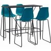 TRUE DEAL Ensemble De Bar 5 Pcs Plastique Turquoise 2 TRUE DEAL Ensemble De Bar 5 Pcs Plastique Turquoise -Table haute et bar Soldes 26269178 1