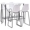 TRUE DEAL Ensemble De Bar 5 Pcs Plastique Blanc -Table haute et bar Soldes 26269197 1